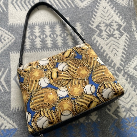 Blue and Yellow Baseball purse - Picture 1 of 3